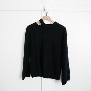 Rails Cutout Black Knit Sweater